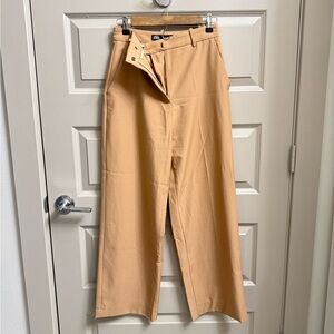 Zara Caramel Wide-leg Trousers